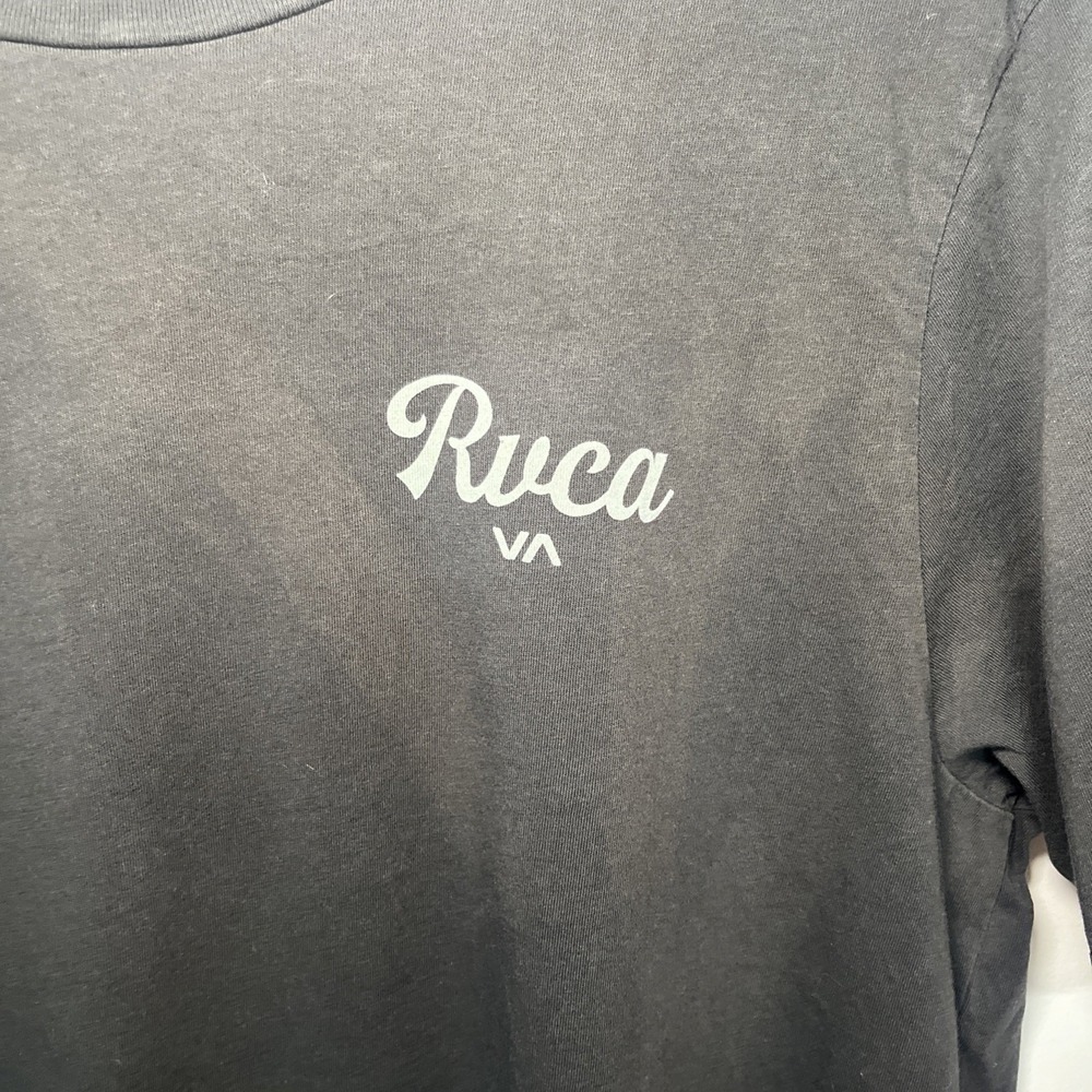 RVCA ANP Graphic T Shirt Mens Large Charcoal Gray Surf Skate Cotton Tee - Picture 4 of 9